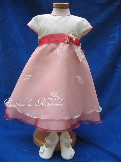ROBE BAPTEME CEREMONIE REF. ROSE - BOUTIQUE LA MELINDA