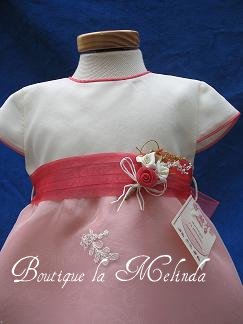 ROBE BAPTEME CEREMONIE REF. ROSE - BOUTIQUE LA MELINDA