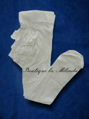 Accessoires de baptême cérémonie - Collant fin avec culotte assortie Idéal pour les mi-saison de couleur Blanc Réf.CollantCulotte - Boutique la Mélinda
