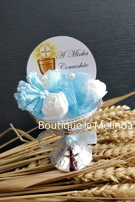 Calice COMMUNION OU BAPTEME - Bleu - Rose - Blanche - A minha comunhao ou Ma communion miniature - Boutique la Mélinda