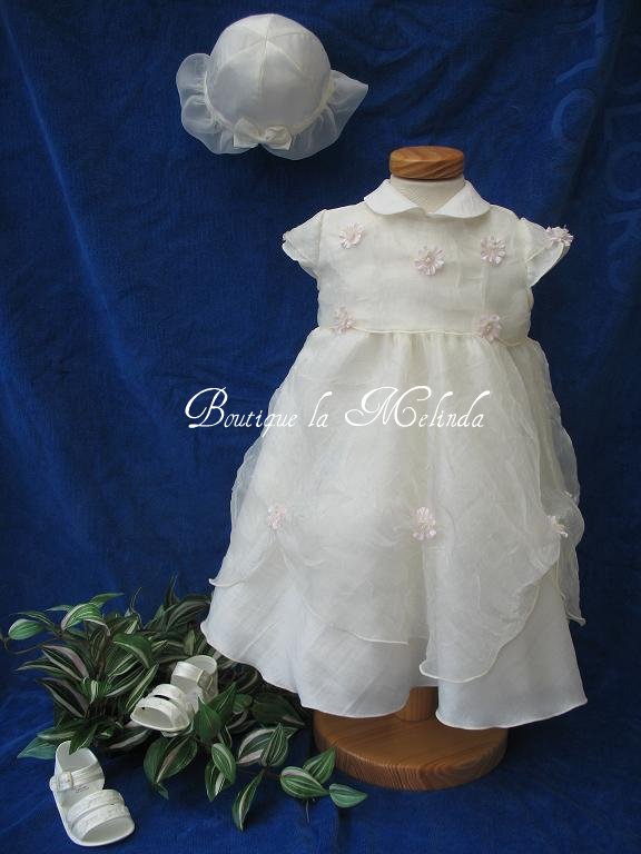 ROBE CEREMONIE BAPTEME ELSA PERLE/ROSE