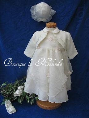 ROBE CEREMONIE BAPTEME ELSA PERLE/ROSE